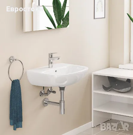 Смесител за умивалник Grohe Start Edge 23900001, 3/8'', Размер S, Push to Open, цвят: хром, снимка 4 - Смесители - 47238498