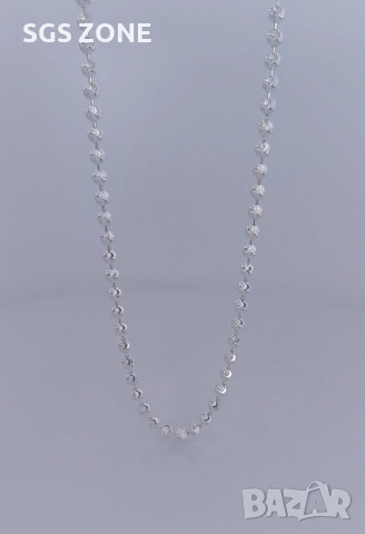 Сребърна верижка от Италия с родиево покритие, снимка 8 - Колиета, медальони, синджири - 53109189