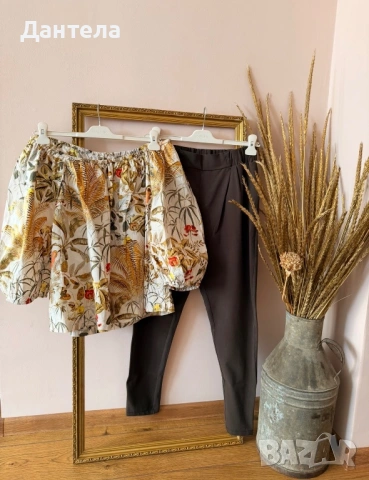 H&M Ефирна дамска риза с тропически мотиви, снимка 11 - Ризи - 54229018