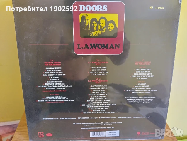  	The Doors - L.A. Woman Deluxe Edition, Limited Edition, Numbered, 50th Anniversary , снимка 2 - Грамофонни плочи - 50734260