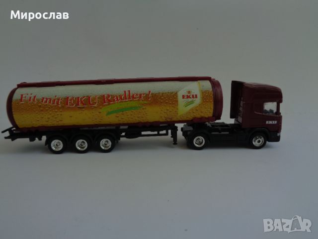  GRELL H0 1/87 SCANIA ТИР КАМИОН МОДЕЛ КОЛИЧКА ЦИСТЕРНА, снимка 5 - Колекции - 46405319