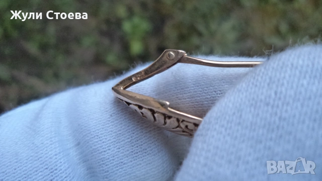 Златни обеци бадеми, снимка 6 - Обеци - 53704189