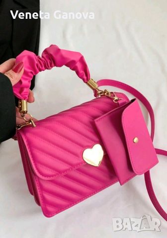 Модерна чантичка в оранжево или розово , снимка 5 - Чанти - 45543579