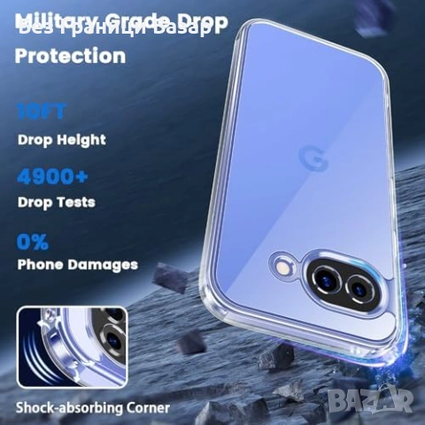 Нов Прозрачен Калъф кейс за смарфон Google Pixel 10a Anti-Shock + 2 Стъкла за екран протектор, снимка 3 - Калъфи, кейсове - 54230252