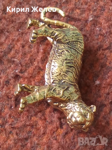 Бронзова фигурка на 🐅 тигър 45012, снимка 3 - Колекции - 54199342