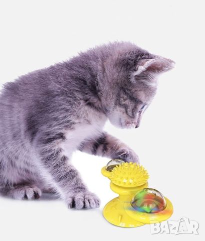 Интерактивна въртяща се играчка за котки вятърна мелница