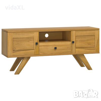 vidaXL ТВ шкаф, 110x30x50 см, тиково дърво масив（SKU:340869, снимка 1 - Шкафове - 46117215