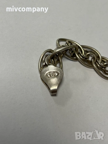 Сребърна гривна 19.04гр.20см., снимка 2 - Гривни - 53285462