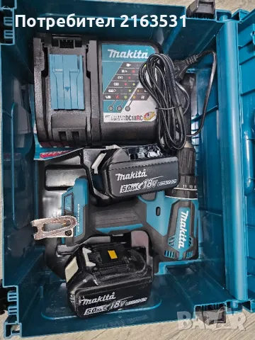 Макита винтоверт DHP485 с 5ач. Makita, снимка 3 - Други машини и части - 46968216