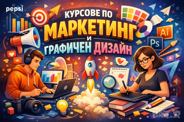КУРСОВЕ ПО МАРКЕТИНГ, ГРАФИЧЕН ДИЗАЙН, ПРЕДПЕЧАТ, ВИДЕО МОНТАЖИ, SEO, РЕКЛАМА