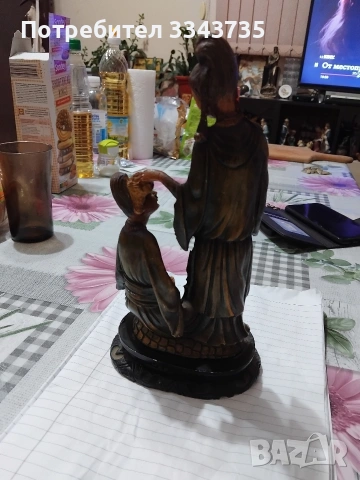 Статуетката изобразява две китайски жени в традиционно облекло., снимка 5 - Статуетки - 53194645