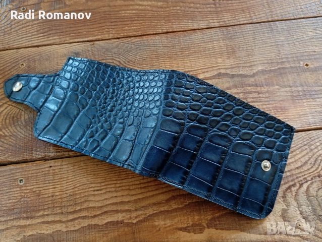 Ръчно изработен мъжки кожен портфейл , снимка 5 - Портфейли, портмонета - 54180062