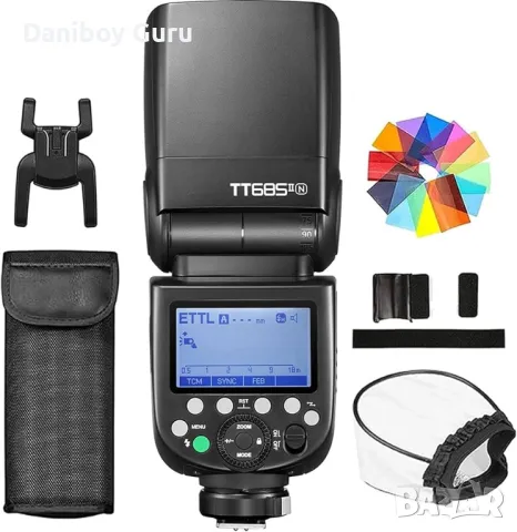 Светкавица Godox Camera Speedlite TT685II-N за Nikon, i-TTL 2.4G Wireless GN60 HSS, светкавица,, снимка 1 - Светкавици, студийно осветление - 48690755