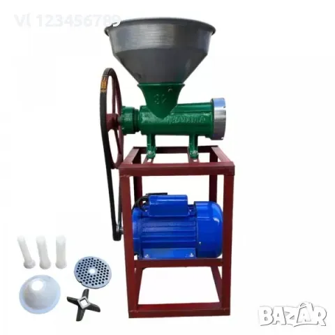 Месомелачка чугунена №32 с РУСКИ електромотор и метална фуния 1.5 kw. – 1500, снимка 2 - Месомелачки - 49766283