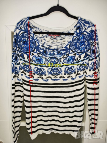 Desigual дамска блуза с дълъг ръкав М/Л, снимка 5 - Блузи с дълъг ръкав и пуловери - 45046545