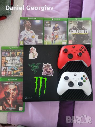 Xbox one два контролера + всички игри
