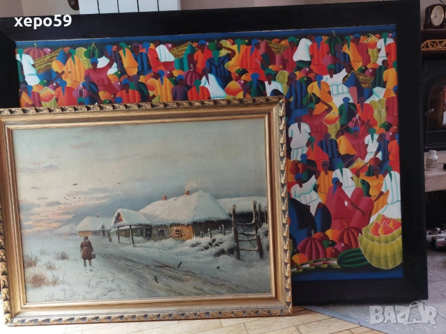 Огромна картина-масло,Импресионизъм- 165/116 см. , снимка 2 - Картини - 52277174