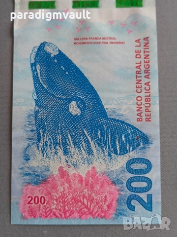 Банкнота - Аржентина - 200 песо UNC | 2016г., снимка 3 - Нумизматика и бонистика - 52428968