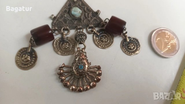 Стара трепка,накит,сачан,тюркоаз,бакелит,, снимка 2 - Антикварни и старинни предмети - 54044074