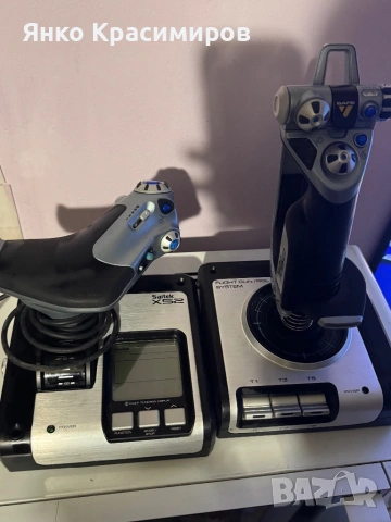  джойстик Logitech Saitek X52 HOTAS , снимка 2 - Аксесоари - 53076592