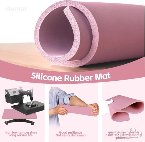 Комплект инструменти за сублимационен печат на тениски, силиконова подложка за термопреса, снимка 5 - Други стоки за дома - 51495871