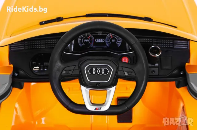 Audi Q8 12V – Детски акумулаторен джип, Жълт, EVA гуми, снимка 14 - Детски велосипеди, триколки и коли - 50423440