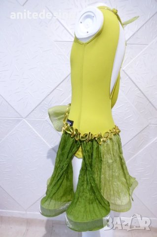 Детска рокля за спортни танци в зелен цвят, снимка 5 - Детски рокли и поли - 50661700