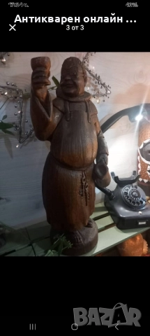 дърворезба монах 55см, снимка 2 - Декорация за дома - 52629991