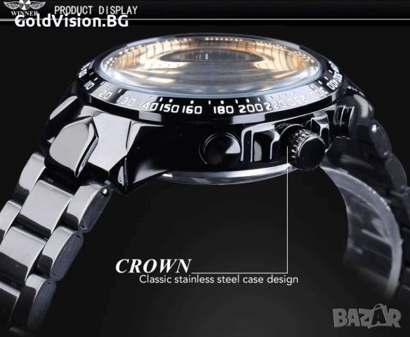 Автоматичен мъжки часовник – WINNER, снимка 5 - Мъжки - 54248034