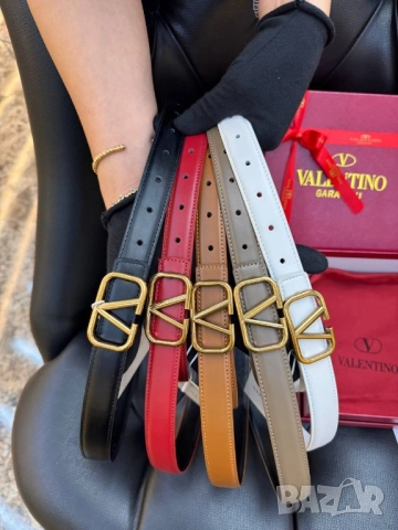 колани от естествена кожа в кутия, торбичка и сертификат valentino garavani louis vuitton , снимка 3 - Колани - 51896869