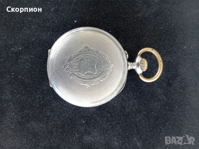 Швейцарски джобен СРЕБЪРЕН часовник - KNOPKE,S  SPEZIAL-UHR- 10 рубина, снимка 10 - Джобни - 46627680