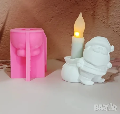 Молд кашпа дядо Коледа с чувал, снимка 4 - Форми - 50741719