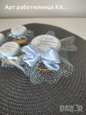 Подаръчета за гости - бурканче мед с кръстче или восъчна свещ , снимка 6 - Други - 50146086