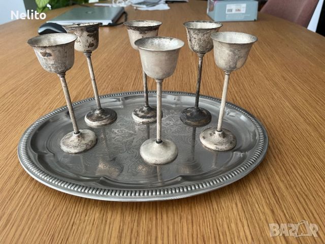 Стари посребрени чаши, снимка 1 - Антикварни и старинни предмети - 46416955