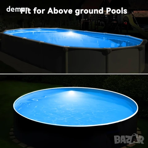 LED осветление за басейн LyLmLe с външна резба 5 см, 3000K и 6000K, Ø190 мм, 12V AC, снимка 6 - Басейни и аксесоари - 51373249