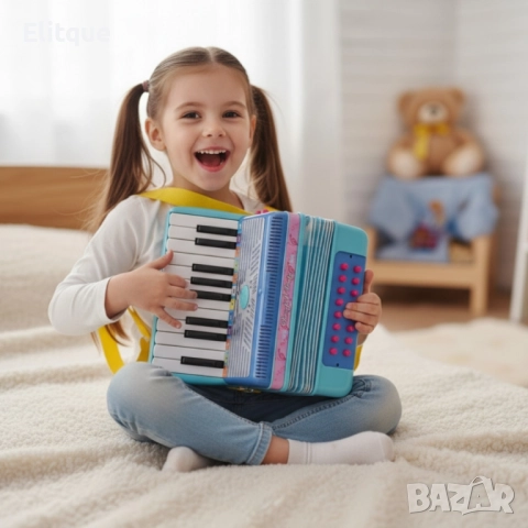 Детски акордеон с реалистично звучене Cheerful Song, снимка 4 - Музикални играчки - 52545632