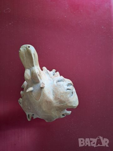 Дървена фигурка хипопотам ръчна изработка, снимка 4 - Декорация за дома - 46407714