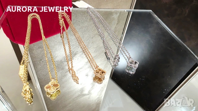 Van Cleef & Arpels VCA Gold Clear Sweet Alhambra Clover Дамско Колие, снимка 8 - Колиета, медальони, синджири - 53405071