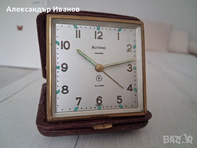 Стар германски туристически,сгъваем часовник BLESSING