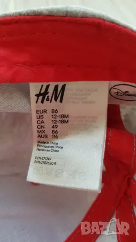 Детска шапка Мики Маус H&M 12-18 месеца , снимка 4 - Бебешки шапки - 46893725