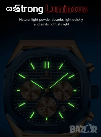 Мъжки бизнес часовник на марката Poedagar , снимка 5 - Мъжки - 53874150