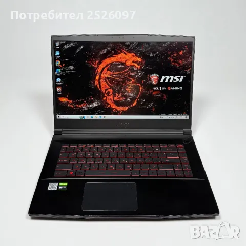 MSI Thin GF63/15,6” IPS 144Hz/i5-10300H/GTX 1650 Max-Q/512GB NVMe, снимка 1