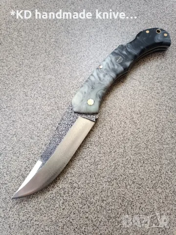 Сгъваем нож ръчно изработен от N690 стомана