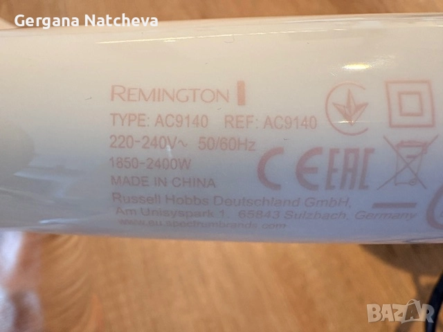 Remington ProLuxe AC9140 – професионален сешоар, отлично състояние, снимка 2 - Сешоари - 52670867