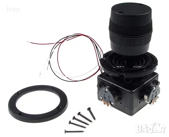 Джойстик с птенциометър OM300B-M2, трипозиционен, задържащ, 230VAC, 3A, SPST, NO, 5kOhm

