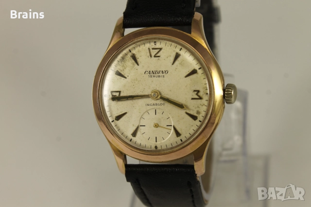 1960's Мъжки Ръчен Часовник CANDINO Swiss 20 Микрона Позлата, снимка 6 - Мъжки - 52494355