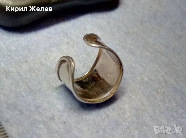 РЕТРО АРТ СТИЛ РЕГУЛИРУЕМ СКЪПОЦЕНЕН СРЕБЪРЕН ПРЪСТЕН СРЕБРО 925 с РЪЧНО ПОЛИРАН ЧЕРЕН ОНИКС 49918, снимка 8 - Пръстени - 49886371