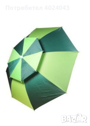 Двуцветен плажен чадър , снимка 2 - Други стоки за дома - 46442818