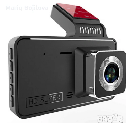 Видеорегистратор DUAL LENS FULL HD1080 с 3 лещи и нощно виждане, снимка 6 - Друга електроника - 53443611