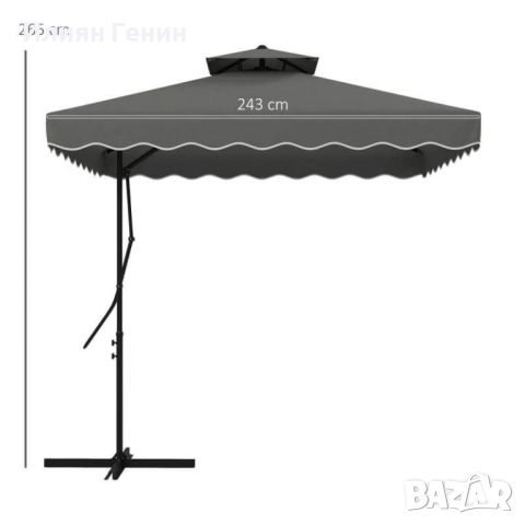 Градински чадър , снимка 1 - Градински мебели, декорация  - 46505779